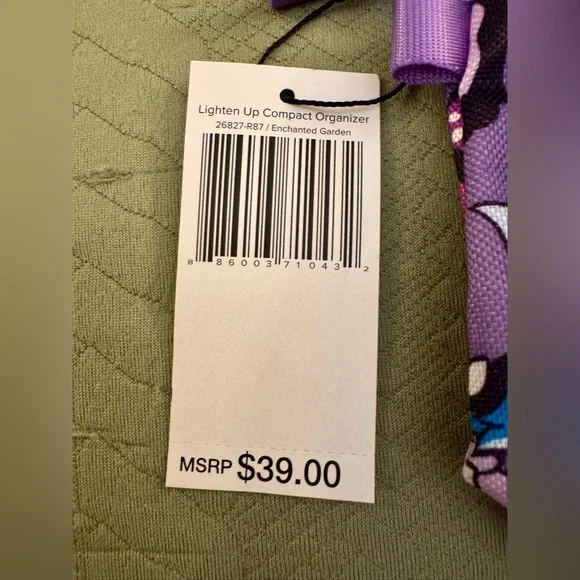 Vera Bradley Lighten Up Compact Organizer Case Enchanted Garden NWT’s - Picture 9 of 9